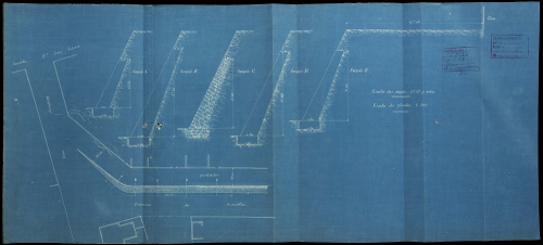 Projeto original do muro entre as ruas da Assembleia e Jandaia, 1908