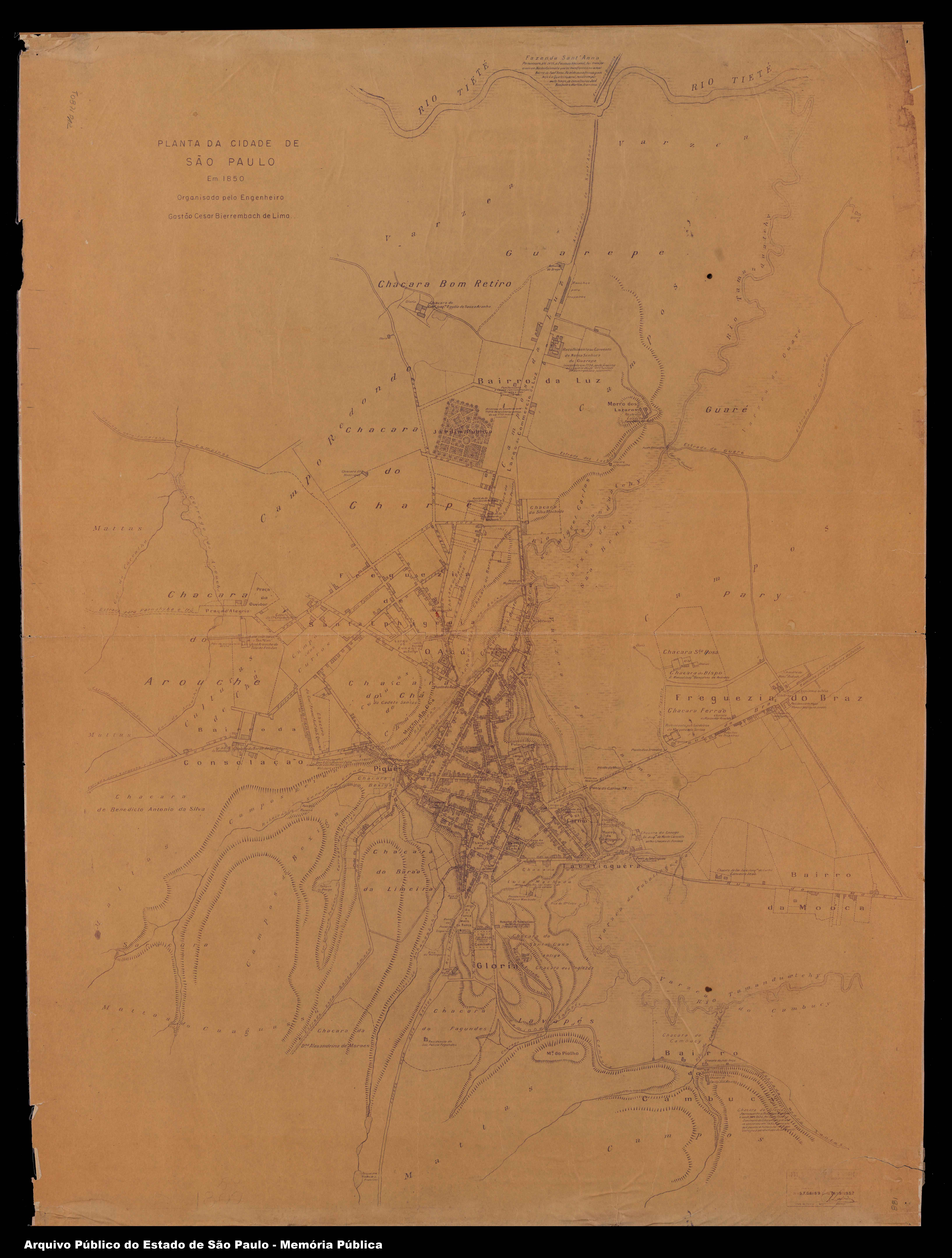 Planta da Cidade de São Paulo em 1850