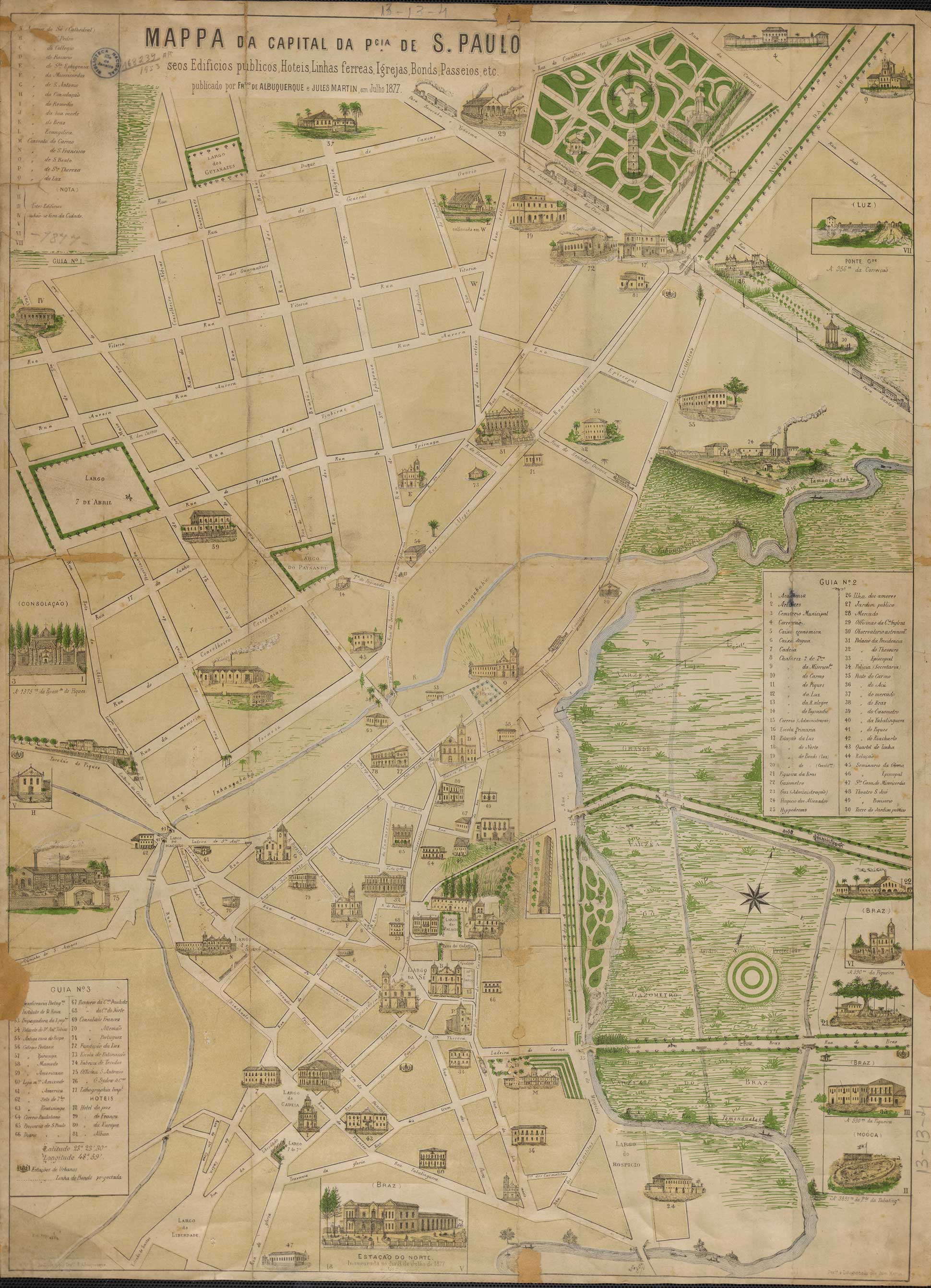 Mappa da Capital da Província de S. Paulo (versão alternativa)